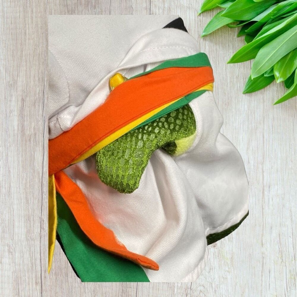 Build A Bear BAB FIRE BREATHING Large 20” Green Dragon Plush KUNG FU KARATE BELT - Picture 7 of 9
